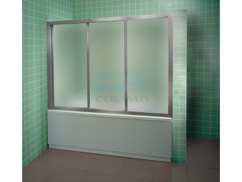 Фото 40VS010241 Ravak AVDP3  Шторка для ванної розсувна універсальна 160, білий/rain