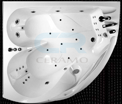 Фото  Balteco Duo Lumina S10 Гідромасажна ванна асиметрична права 168х148, біла