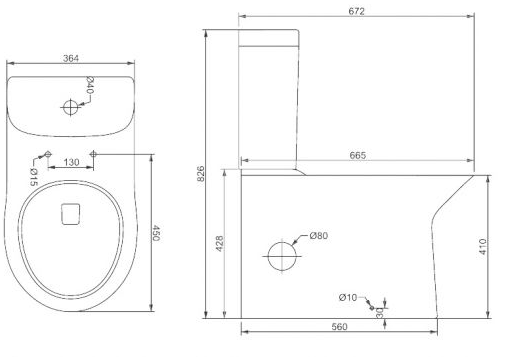 Фото 3110128   Devit Aurora 2.0 Унітаз підлоговий + сидіння Duroplast 66.5х36,5, білий