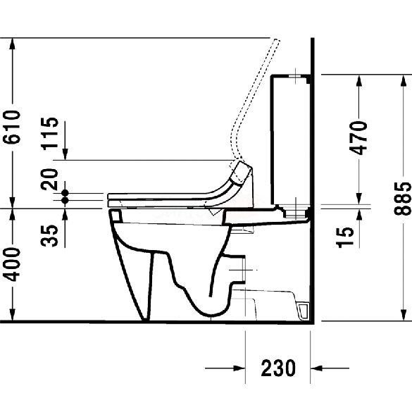 Фото 212909 00 00   Duravit Starck 2 Унітаз комбінований без сидіння 72,5х37, білий