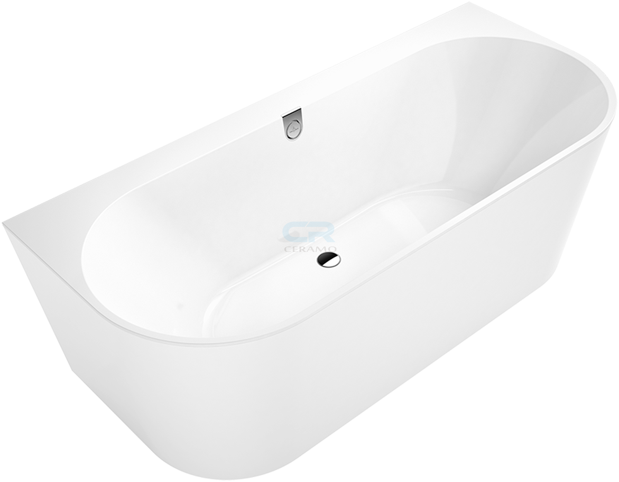 Фото UBQ180OBR9CD00V-96 Villeroy&Boch Oberon 2.0 Ванна  пристінна  180х80, star white