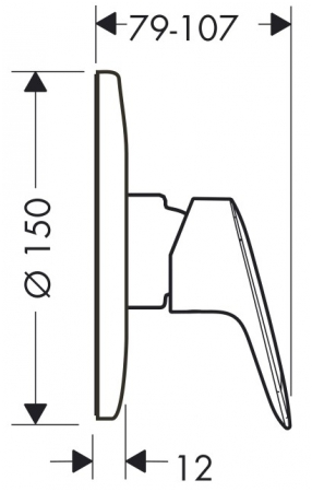 Фото 71606000 Hansgrohe Logis   Змішувач зовнішня частина на одного користувача , хром