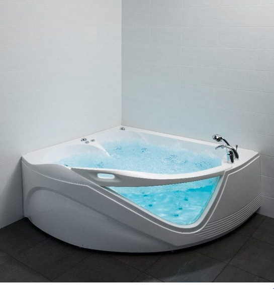 Фото  Balteco Duo Lumina S10 Гідромасажна ванна асиметрична права 168х148, біла