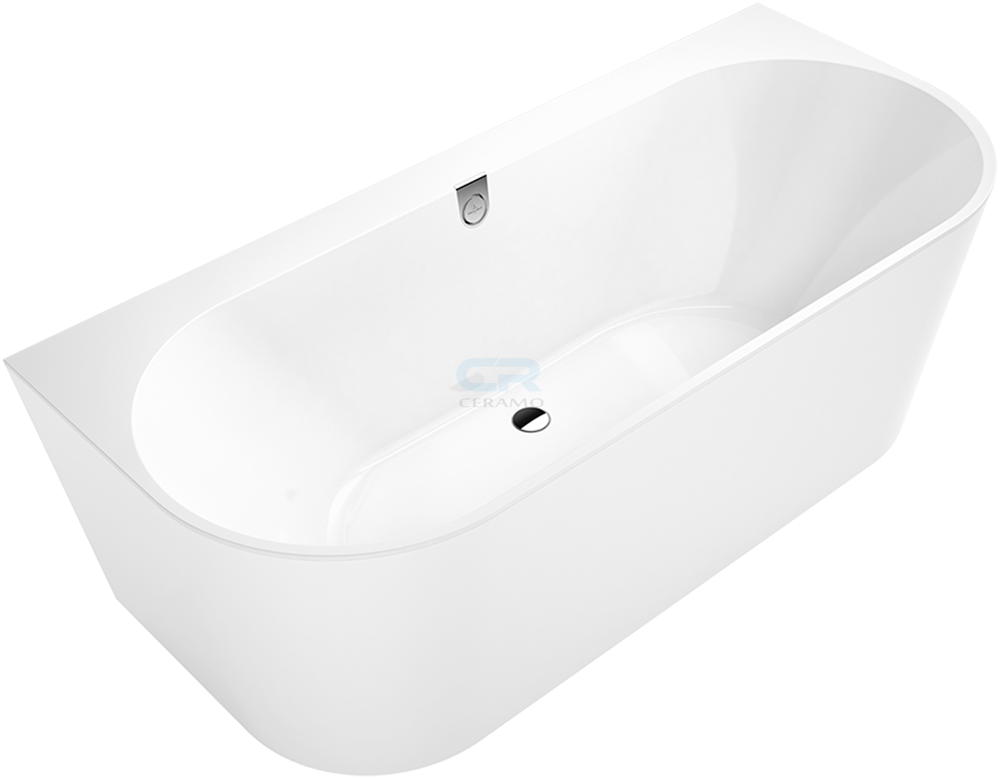Фото UBQ180OBR9CD00V-01 Villeroy&Boch Oberon 2.0 Ванна  пристінна  180х80, біла
