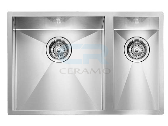 Фото 011902 CM Filoquadra  Кухонна мийка cталь 610х450х190 чаша зліва, сатин