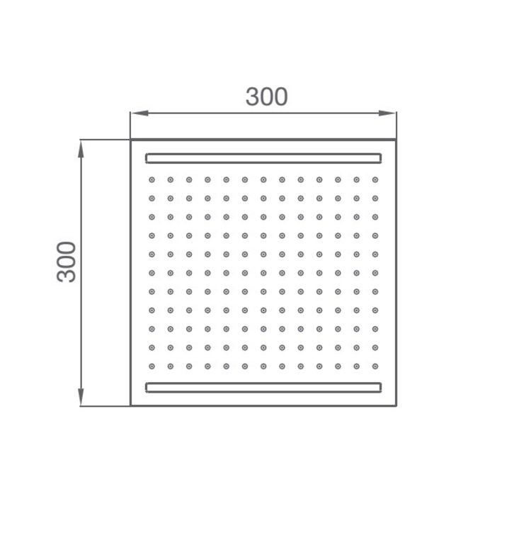 Фото 058271 GRB Daylight  Верхній душ LED 300x300мм, хром