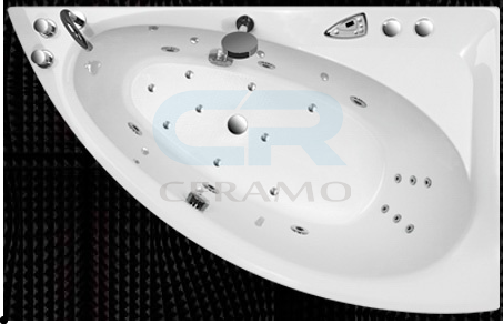 Фото  Balteco Idea S2 Гідромасажна ванна асиметрична ліва 160х95, біла