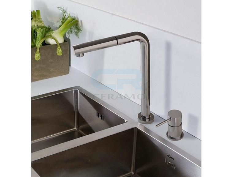 Фото 5505 Treemme Kitchen-design   Змішувач для кухні з витяжним душем, хром