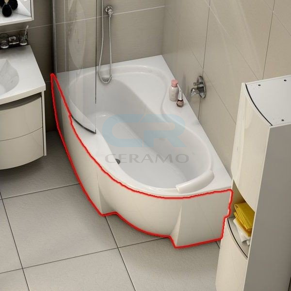 Фото CZ55100A00 Ravak  Панель асиметрична  для ванни Rosa 95 - 150 ліва, біла