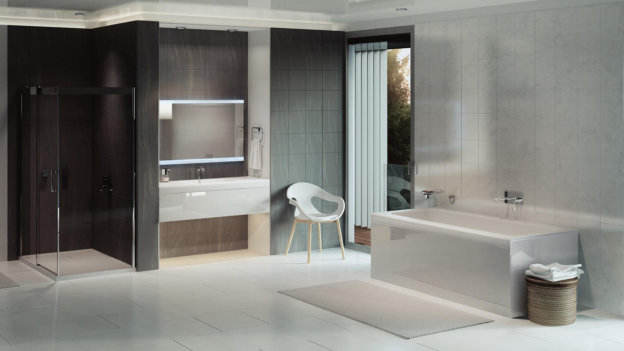 Фото INT8/PVCxxx/PTO Balteco Integra Шафка у ванну кімнату 80x48 (push-to-open), ПВХ-плівка