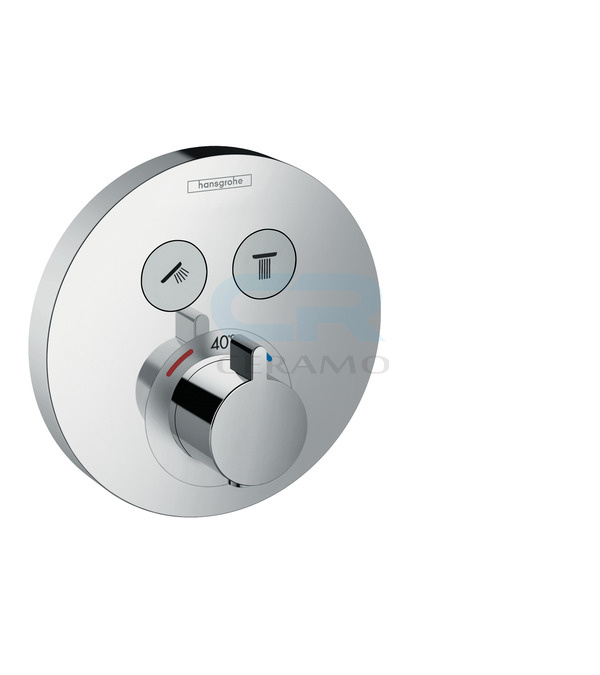 Фото 15743000 Hansgrohe Shower Select S  Термостат зовнішня частина на два користувачі , хром